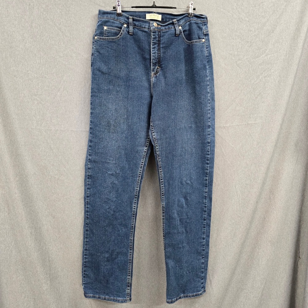 As Real As Wrangler Womens Blue Straight Leg Jeans High Rise Size 10 x 34